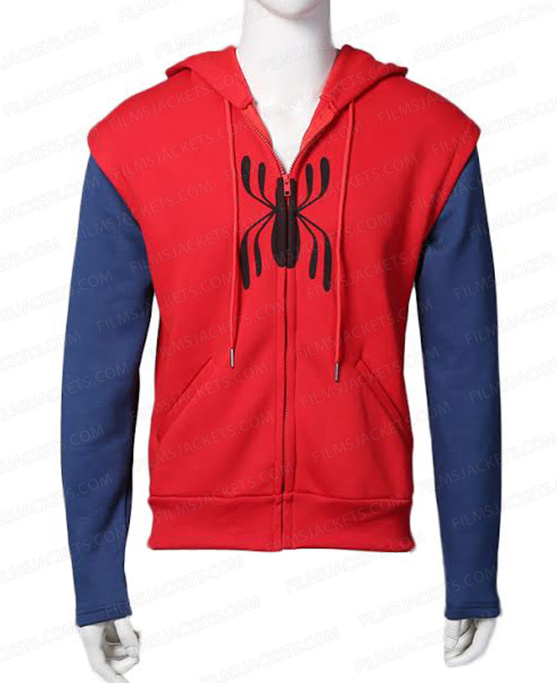 Spiderman Homecoming Red Hoodie with Sleeves