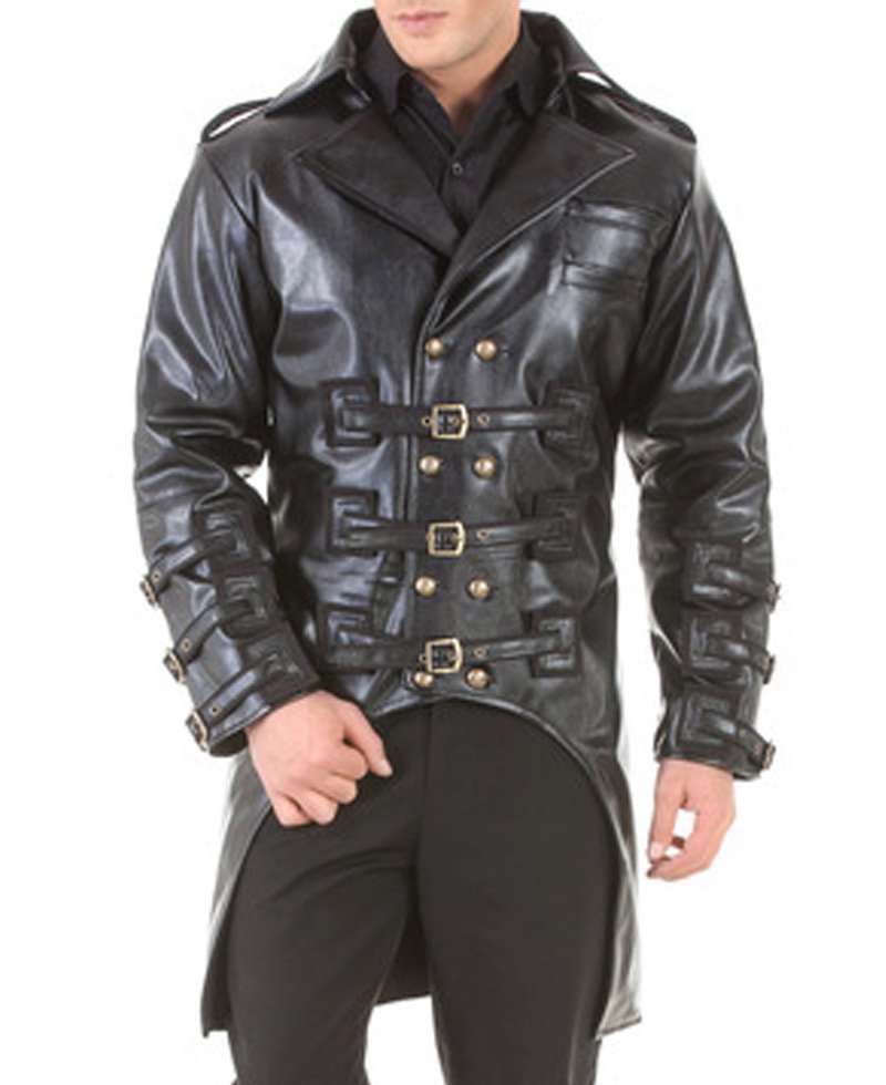 Steampunk Punk Post Apocalyptic Leather Coat