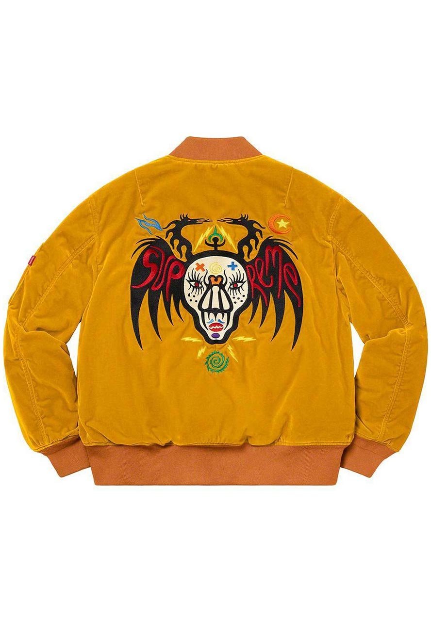 Supreme Clayton Patterson Yellow Skulls Jacket