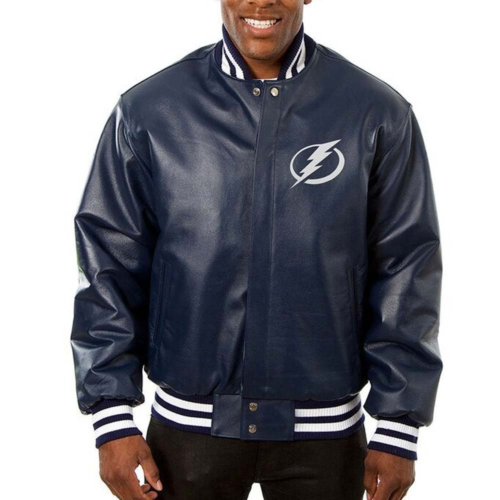 Tampa Bay Lightning Varsity Leather Jacket