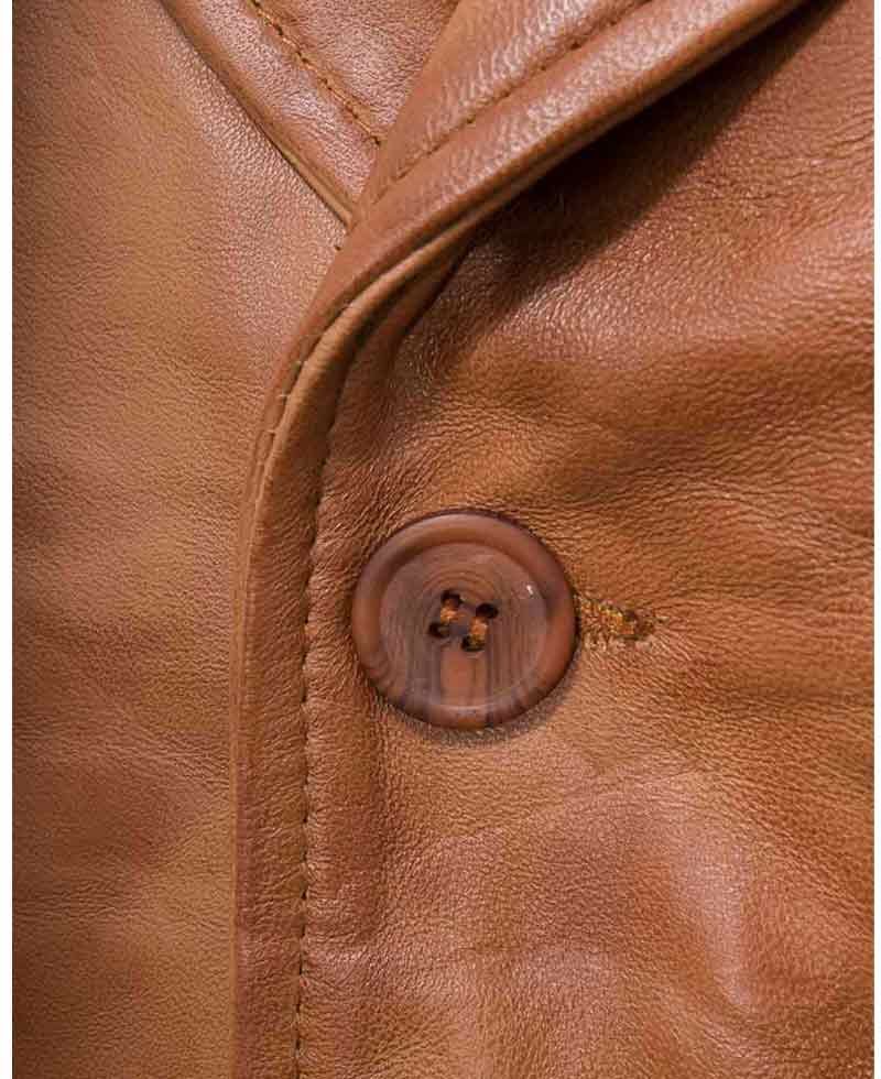 Men's Tan Brown Leather Vest