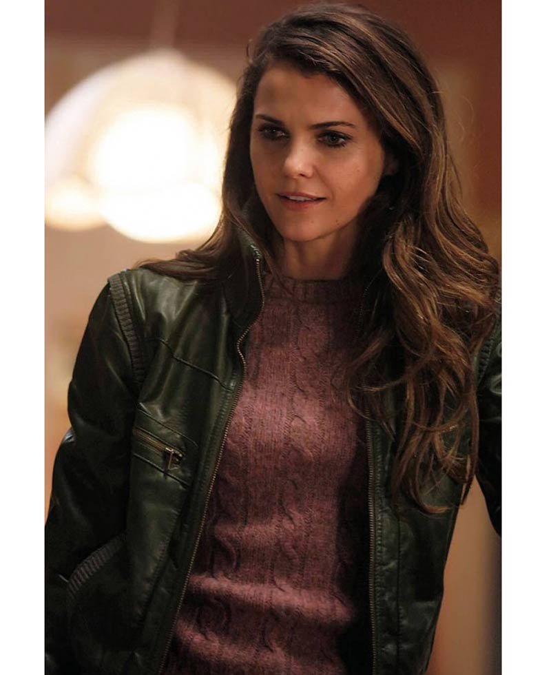 The Americans Keri Russell Bomber Leather Jacket