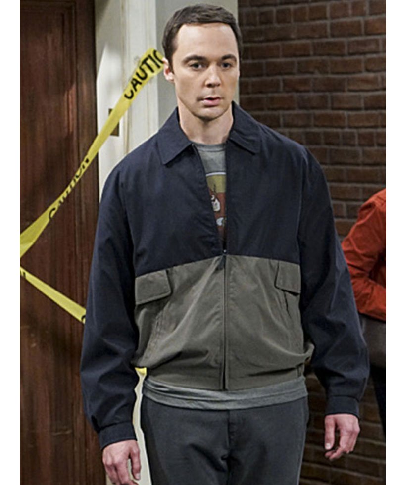 The Big Bang Theory Jim Parsons Blue and Grey Cotton Jacket