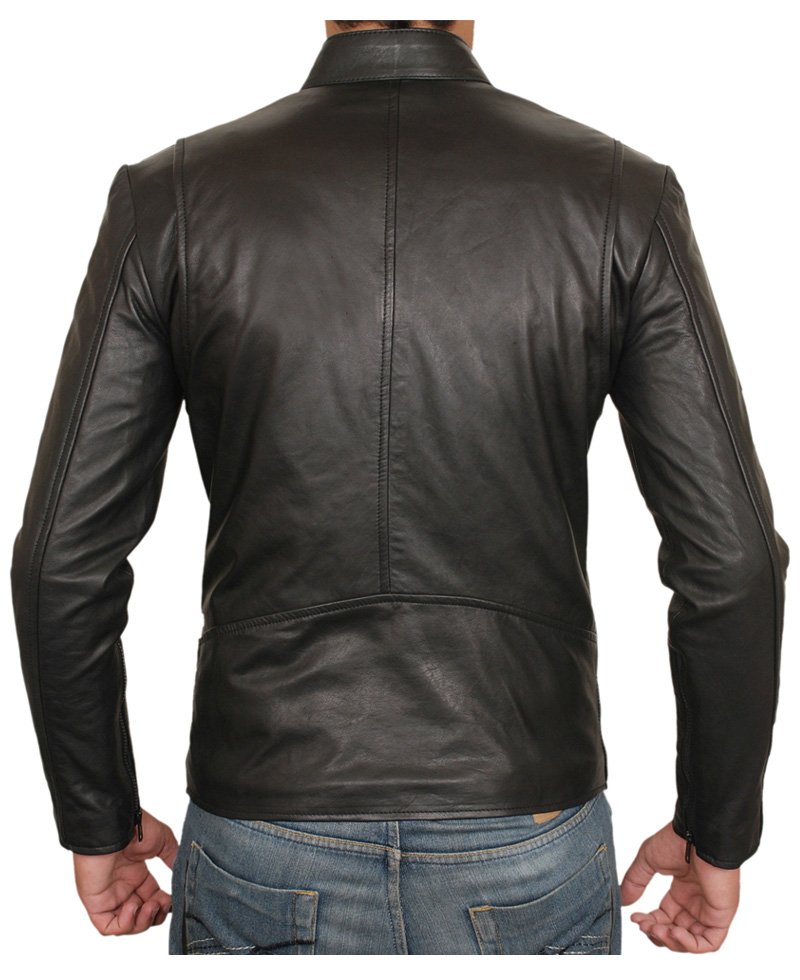 Tony Stark Black Leather Jacket
