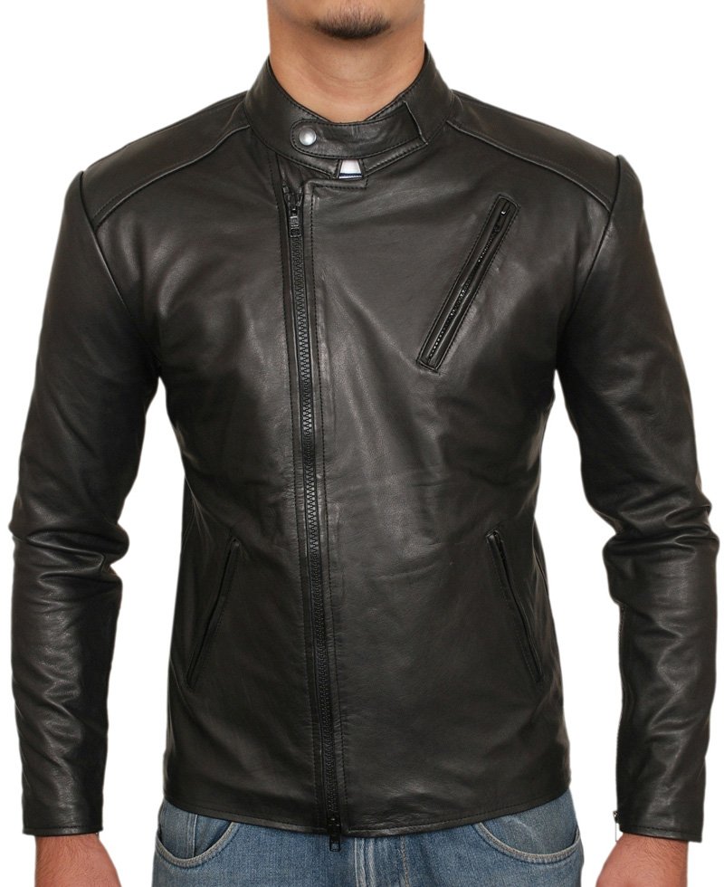 Tony Stark Black Leather Jacket