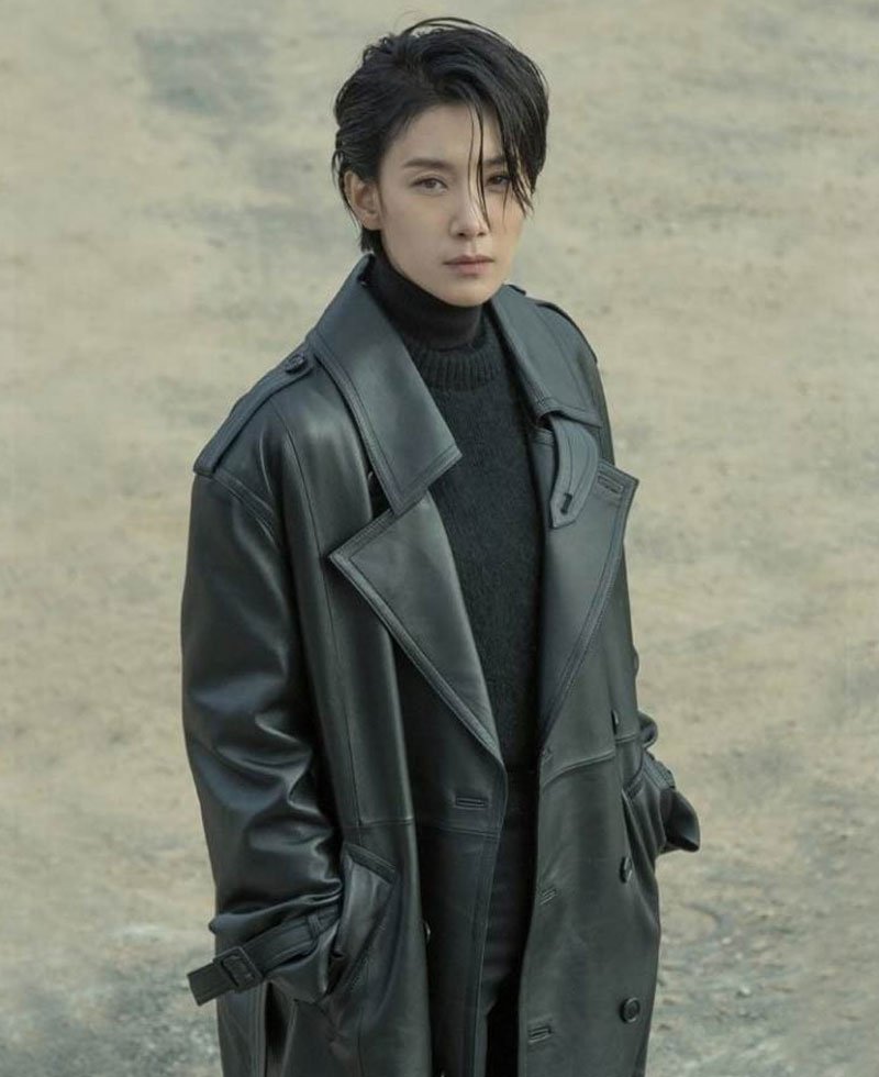 Nobody Knows Seo Hyeong Kim Black Leather Coat