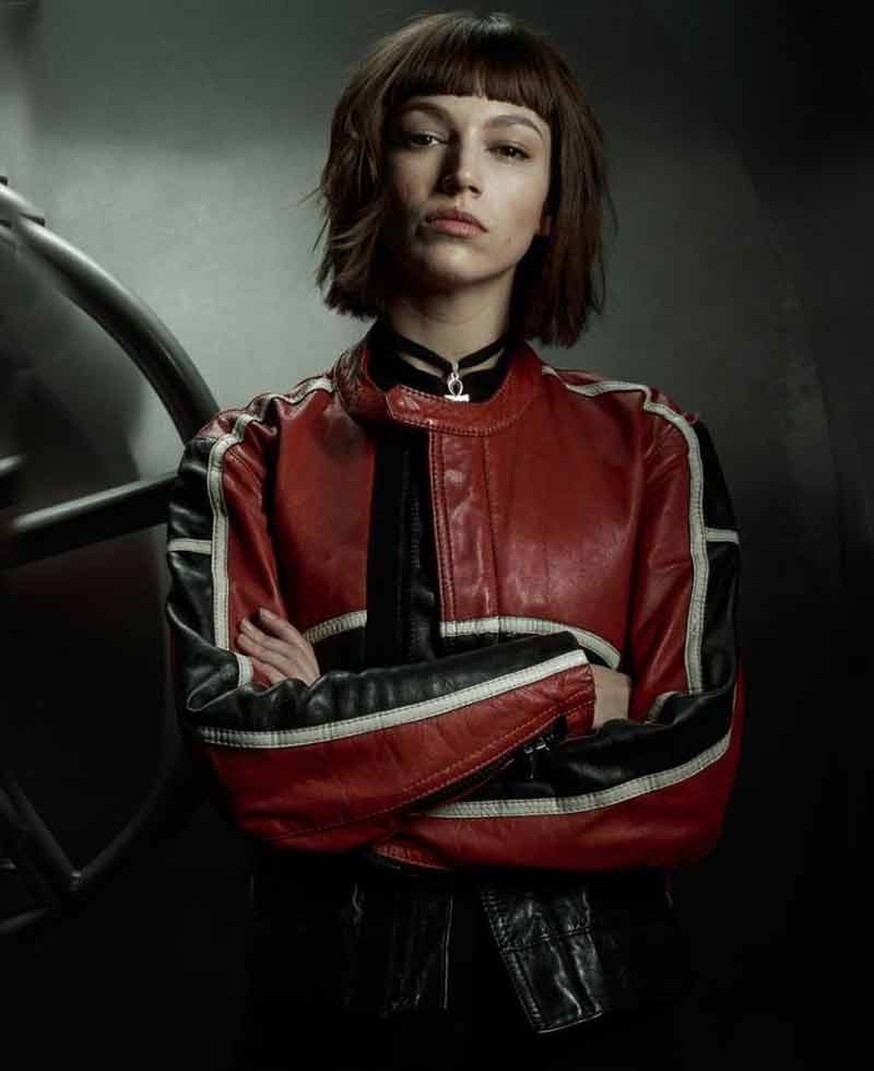 Ursula Corbero Money Heist Cafe Racer Leather Jacket