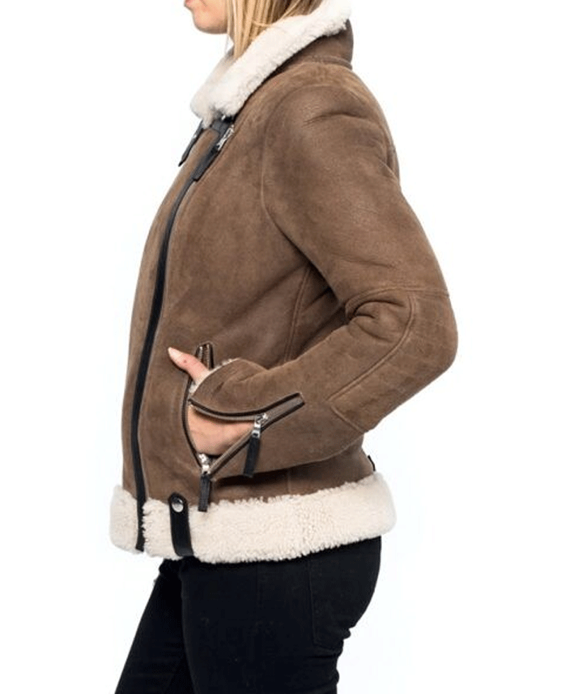 Virgin River Alexandra Breckenridge Suede Leather Jacket Virgin River Alexandra Breckenridge Suede Leather Jacket