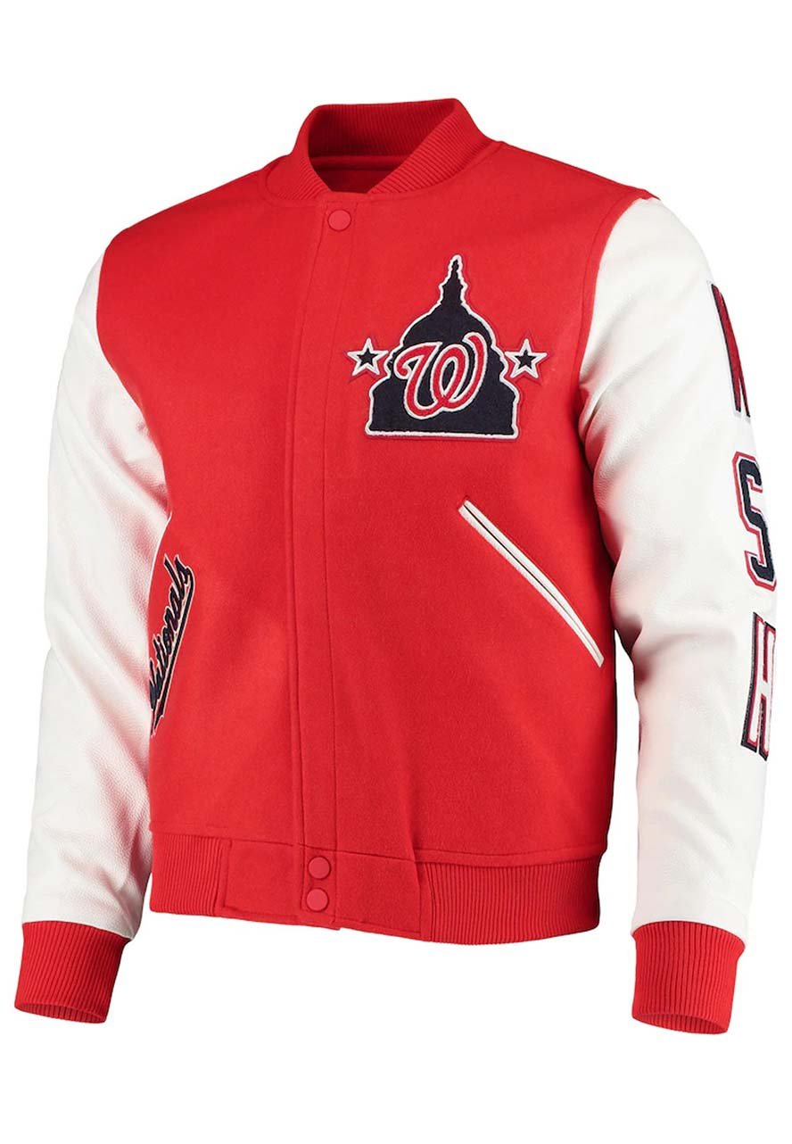 Washington Nationals Red Varsity Jacket
