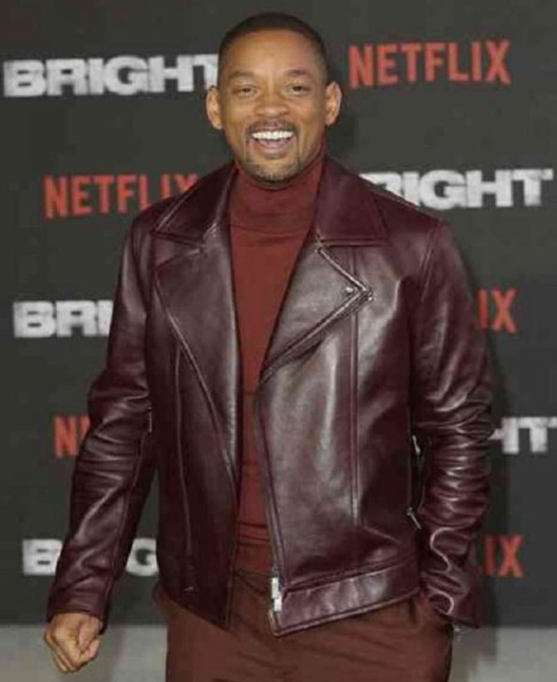 Will Smith Aladdin Burgundy Leather Jacket