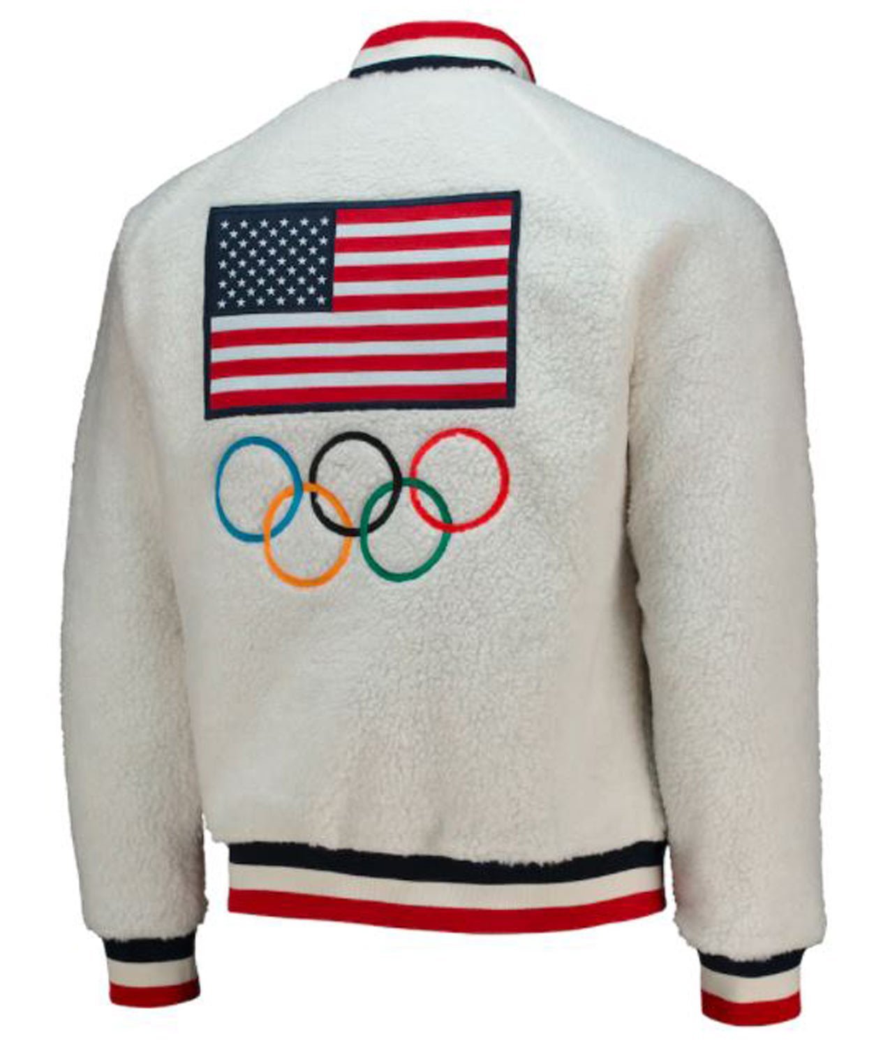 Winter Olympics 2022 Team USA  Reversible Raglan Varsity Jacket