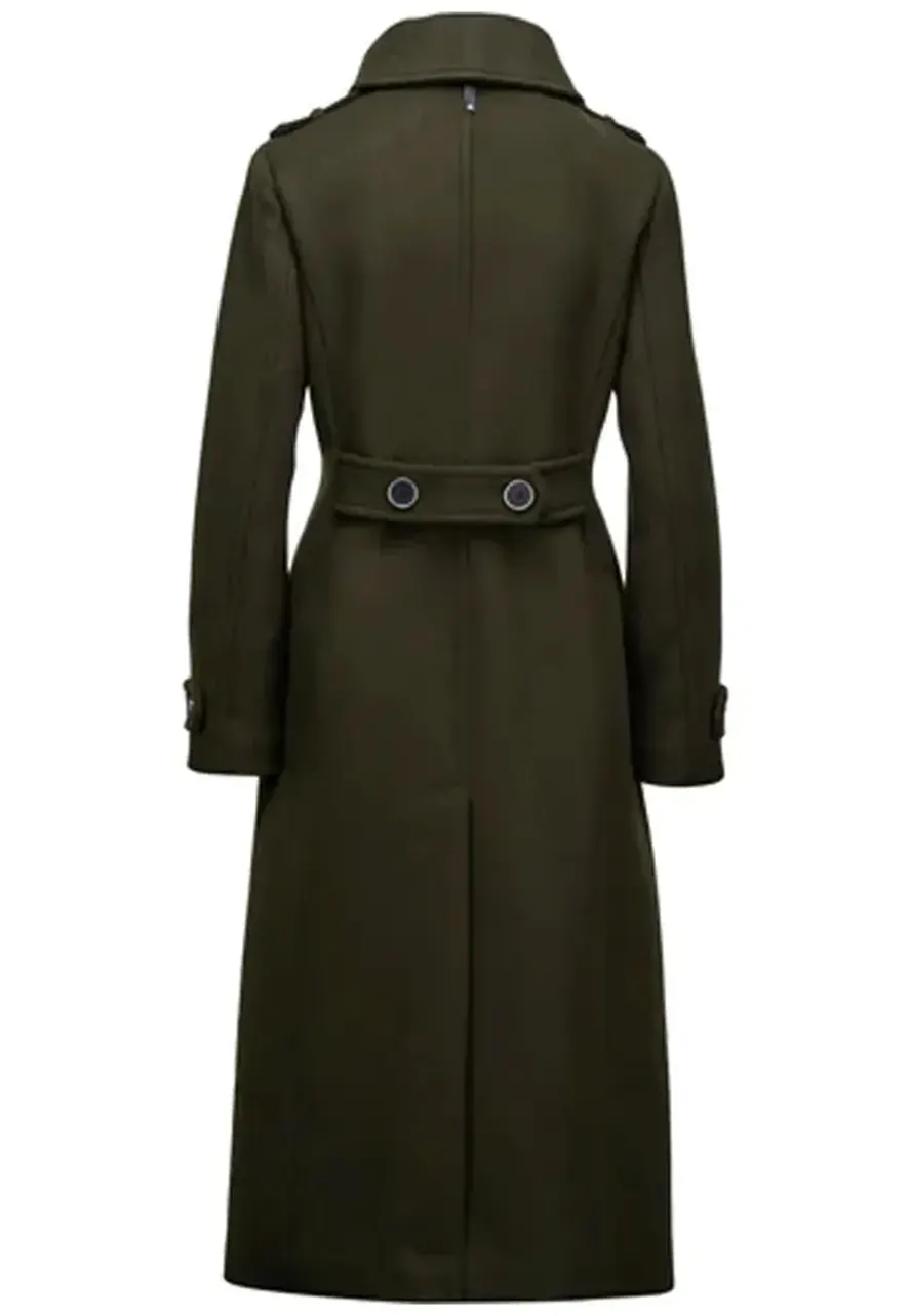 Women’s Double Face Elodie Military Green Coat