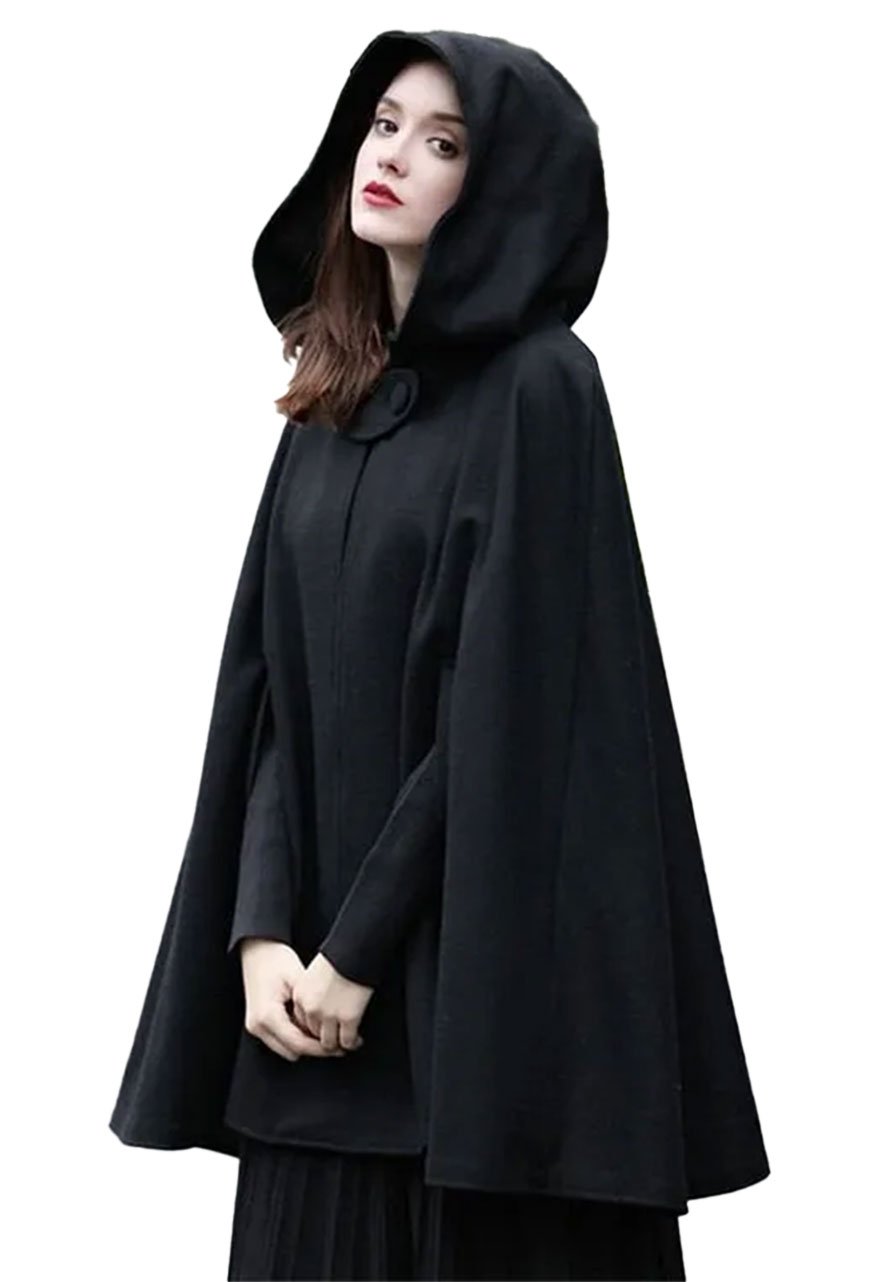 Womens Halloween Cloak Cape Coat