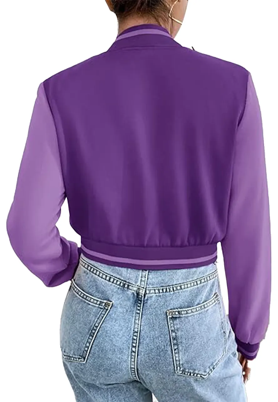 Women's Purple Varsity Jacket