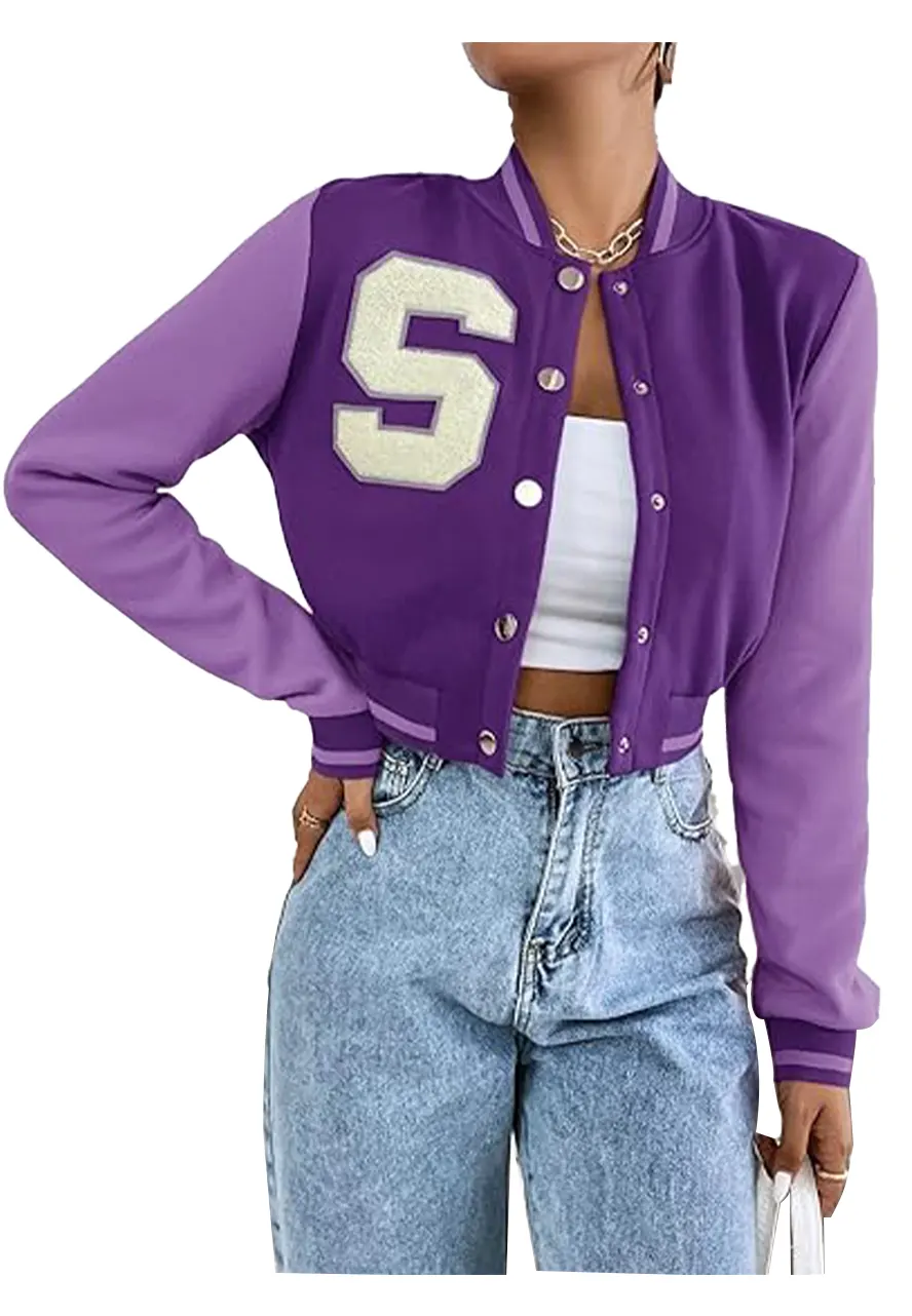 Women's Purple Varsity Jacket