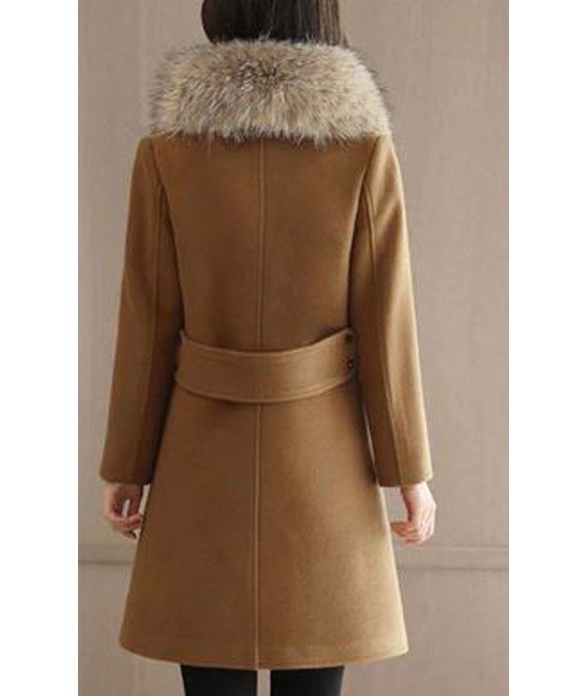 Women's Winter Single Button Wool Coat