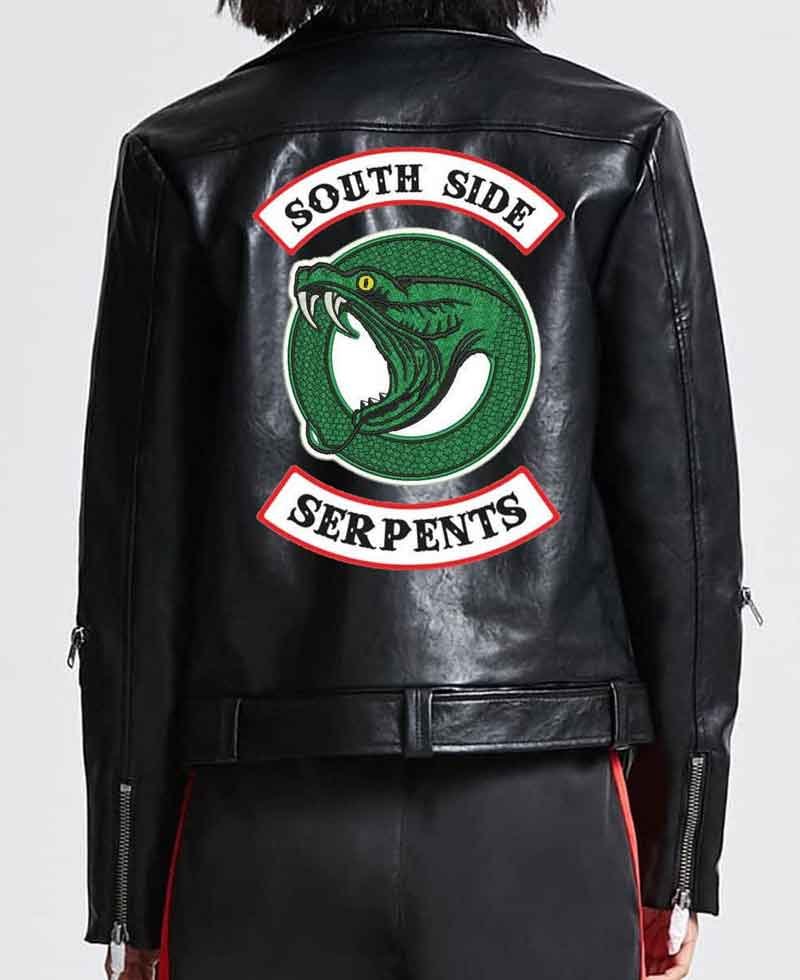 Women's Riverdale Southside Serpents Black Leather Jacket
