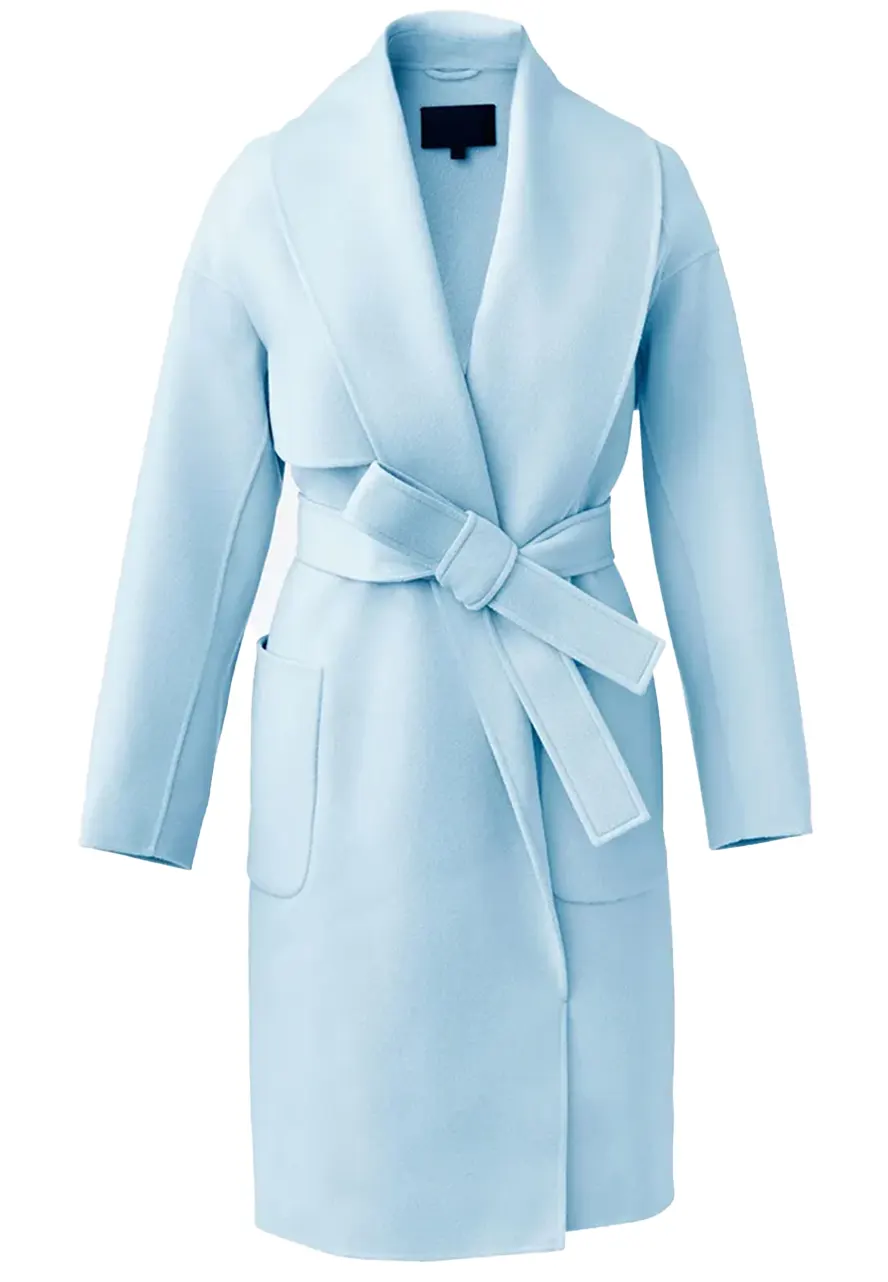 Women’s Thalia Light Blue Wool Coat