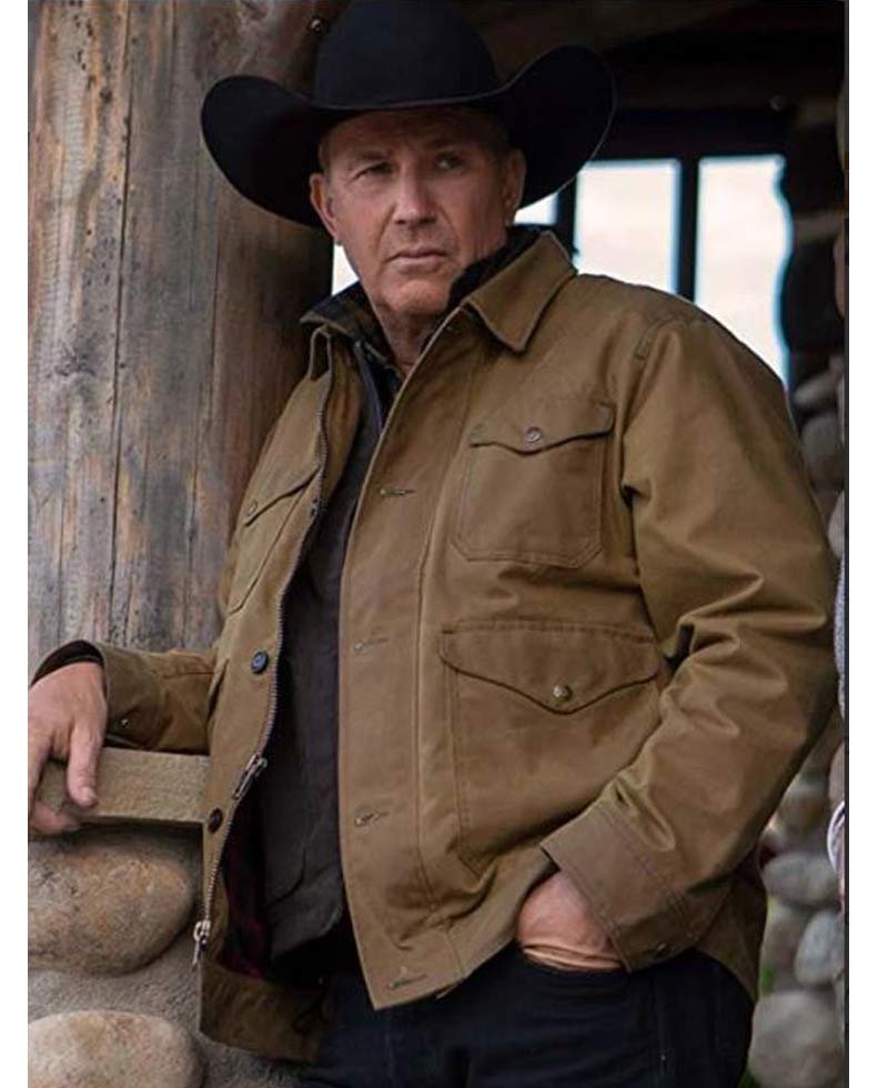 Yellowstone Season 2 Kevin Costner Brown Cotton Jacket