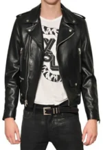 adam levine black leather jacket
