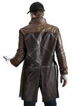 aiden pearce leather coat