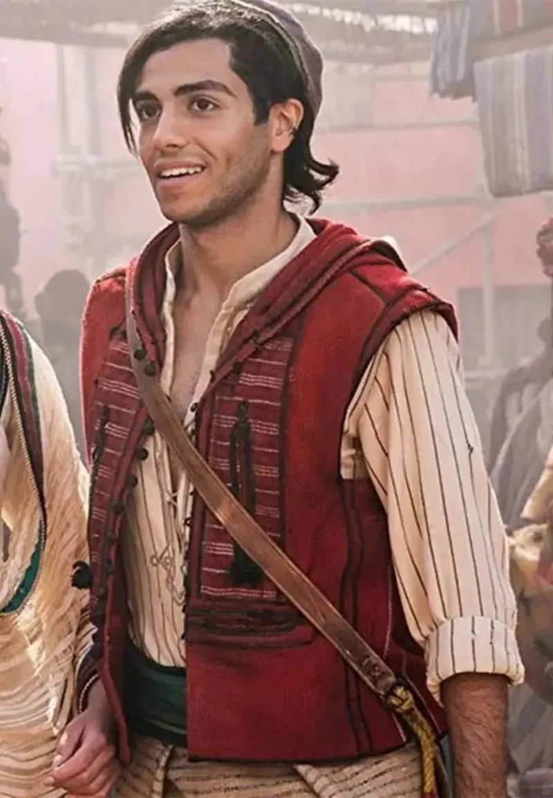 aladdin red vest with hood