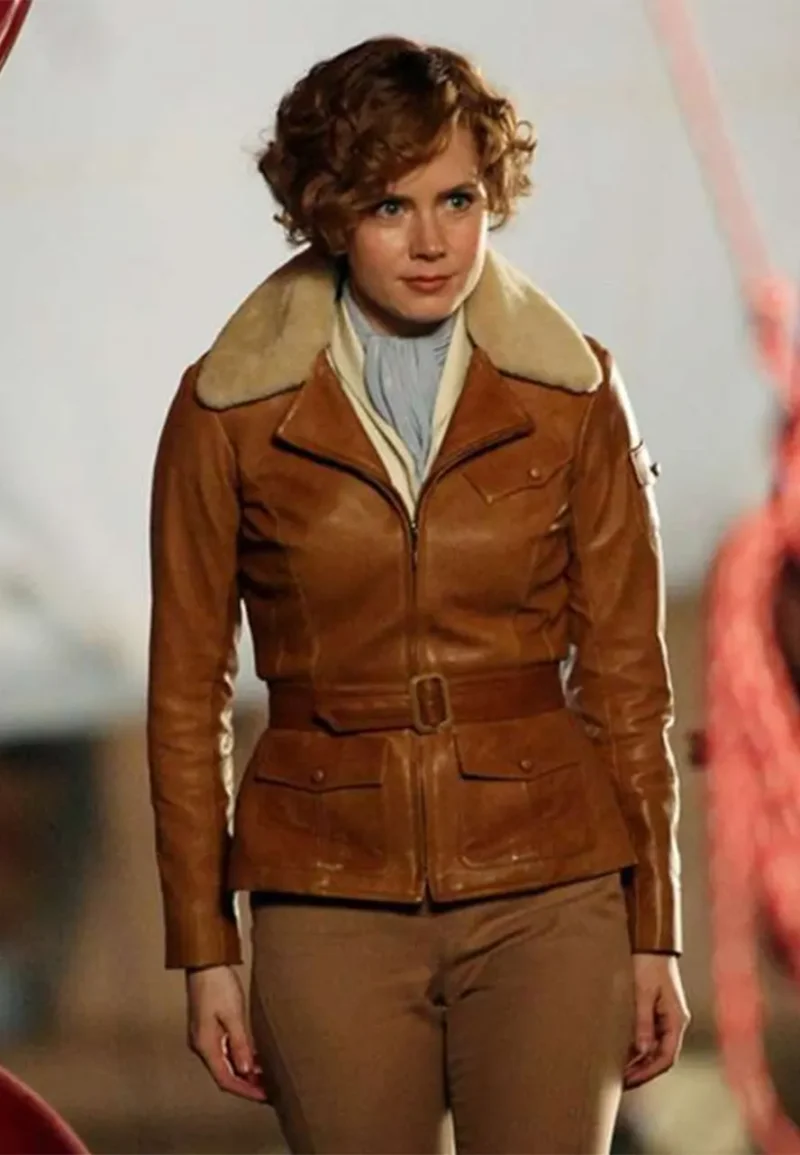 amy adams brown leather jacket