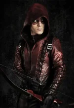 arrow arsenal leather jacket