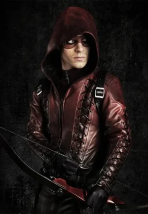 arrow arsenal leather jacket