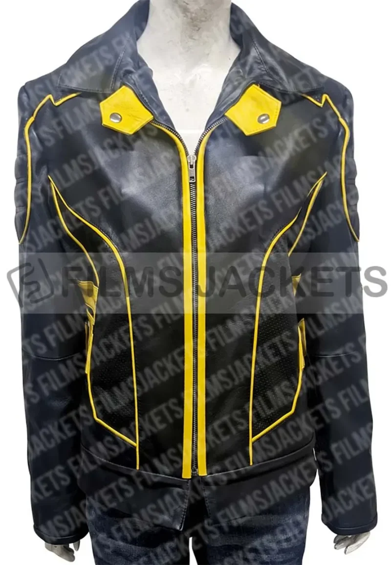 arrow black canary leather jacket