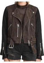 arrow katie cassidy biker jacket