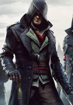 assassins creed syndicate trench leather black coat