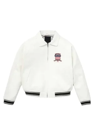 avirex white leather jacket