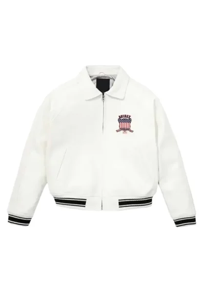 avirex white leather jacket