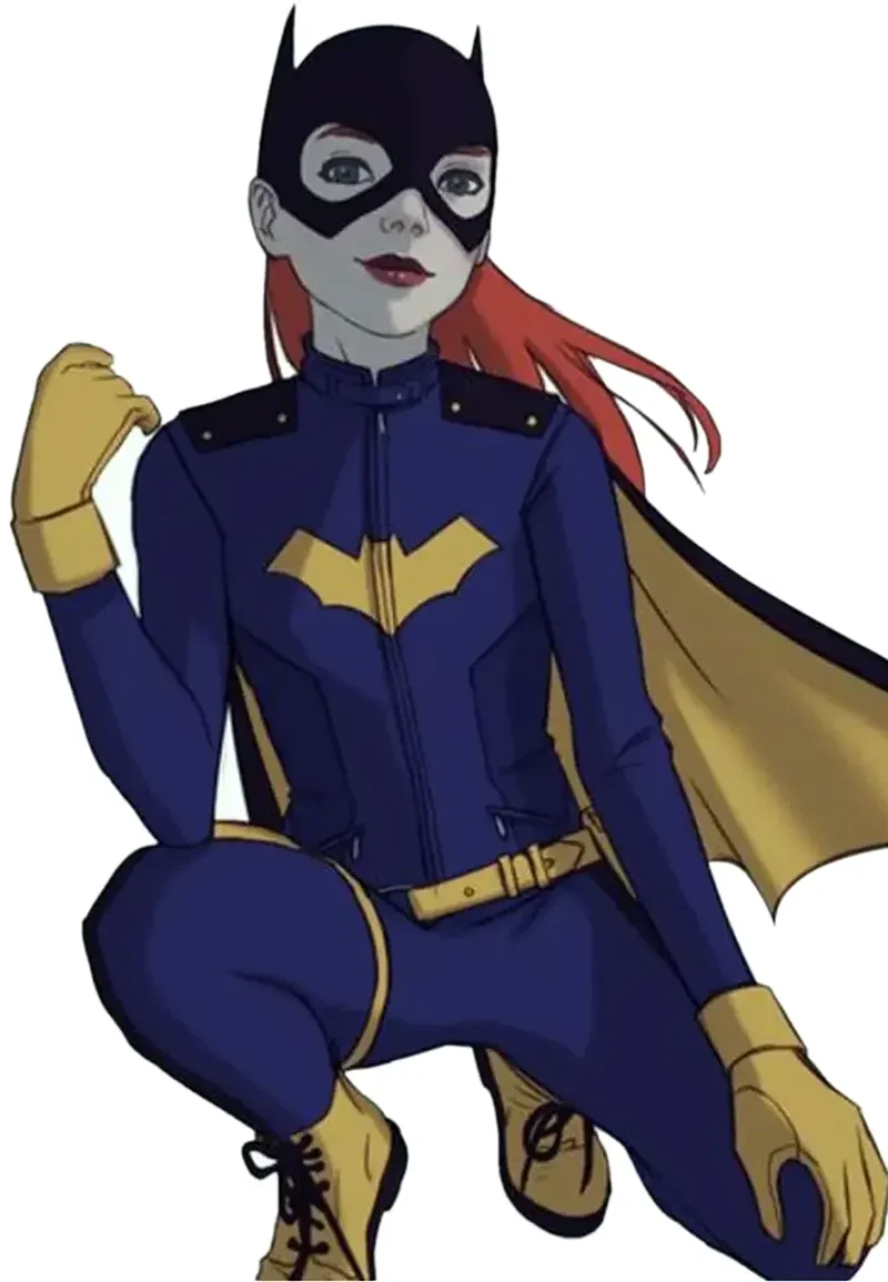 barbara gordon batgirl blue leather jacket