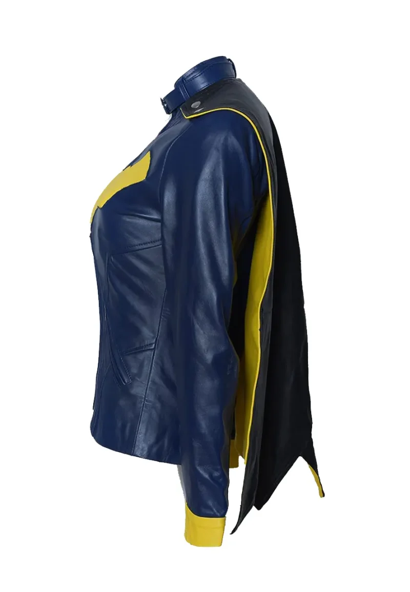 batgirl blue leather jacket