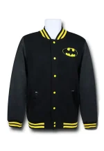 batman logo black varsity jacket