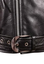 belted leather jacket