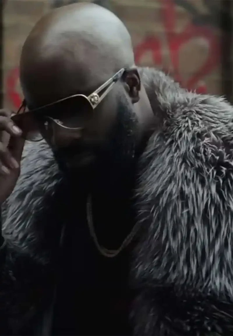 black and blue mike colter black leather coat