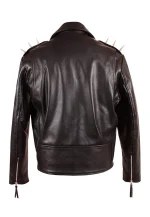 black leather jacket
