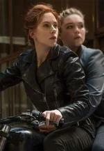 black natasha romanoff biker leather jacket