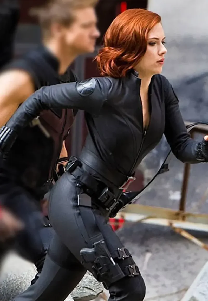 black widow avengers jacket