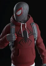 bodega cat spider miles morales red hoodie
