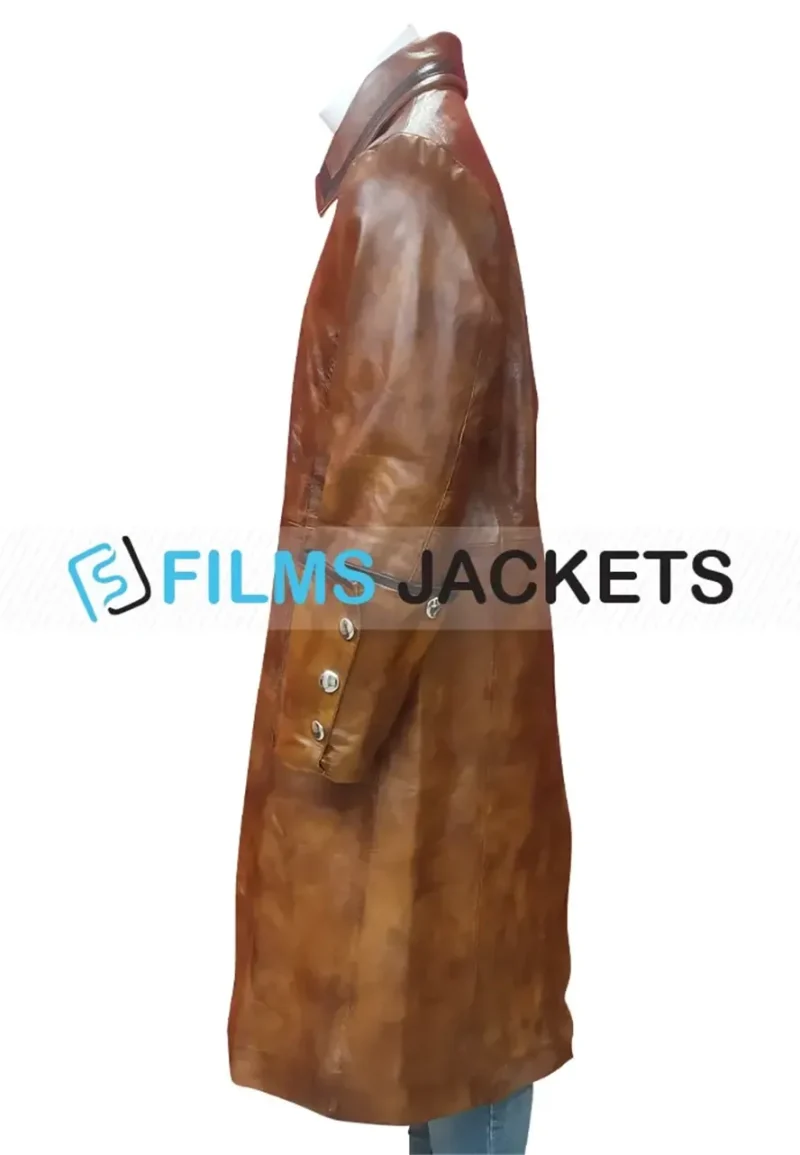 captain steampunk pirate leather coat
