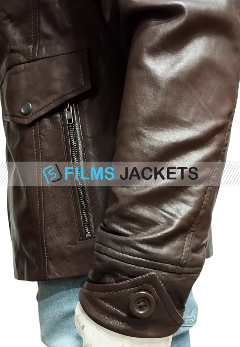 charlie wax brown leather jacket
