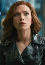 civil war scarlett johansson leather jacket