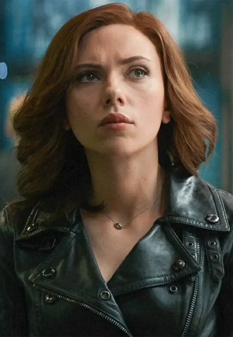 civil war scarlett johansson leather jacket