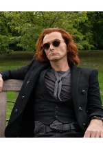 crowley black wool blazer