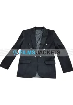 crowley black wool blazer jacket