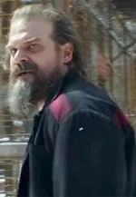 david harbour black cotton jacket